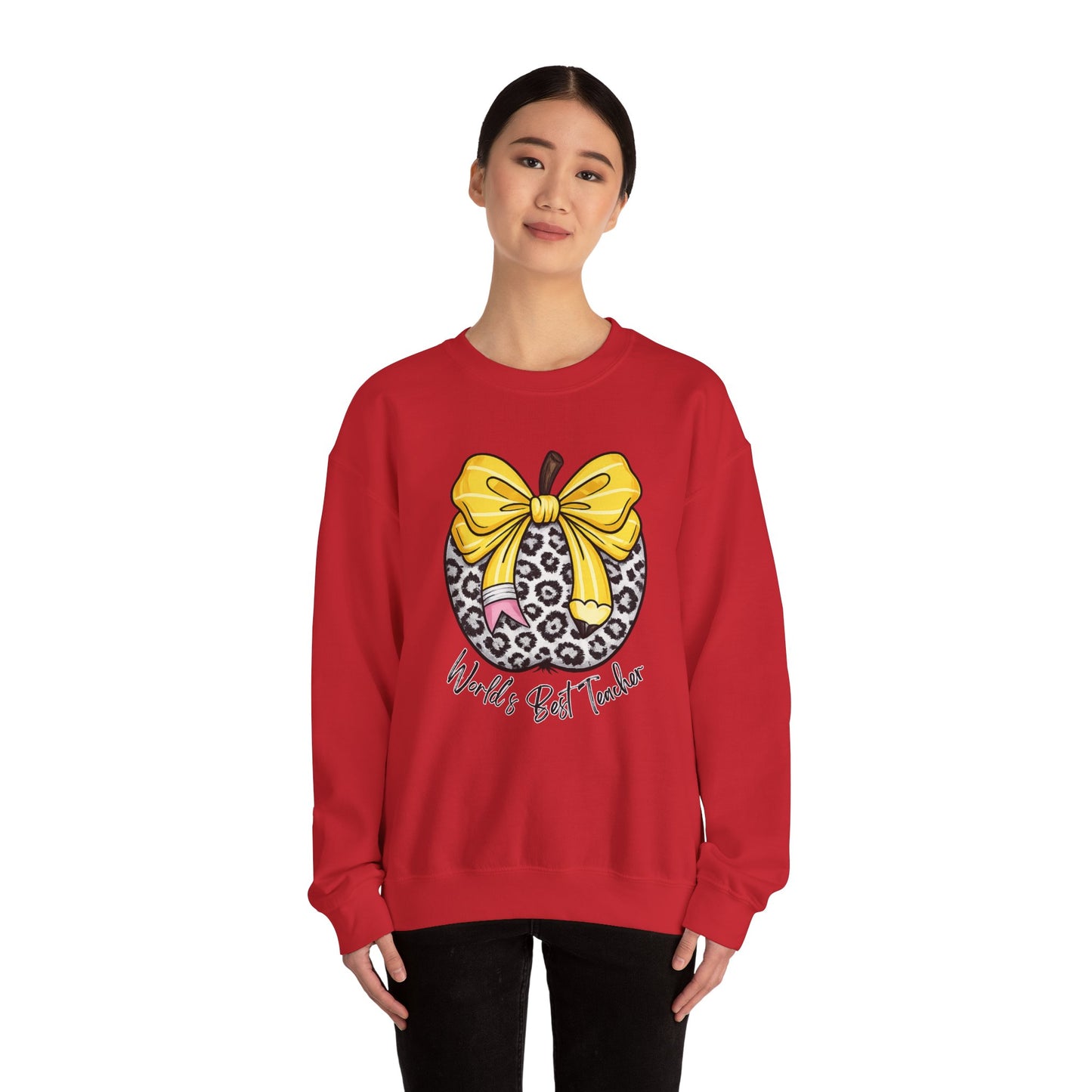 GILDAN - World's Best Teacher Unisex Heavy Blend™ Crewneck Sweatshirt