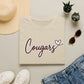 GILDAN - Cougars Script T-Shirt — Retro Pink Heart Team Tee