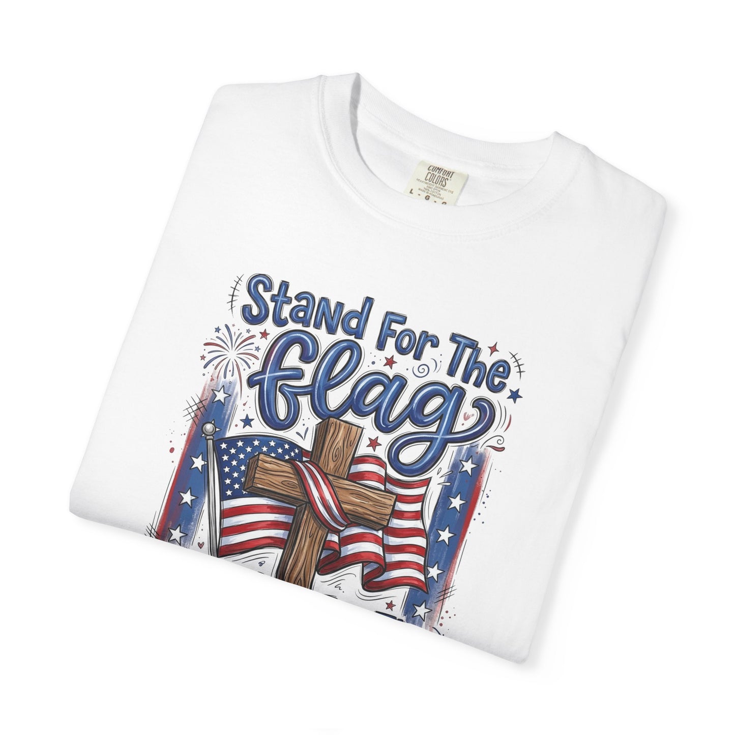 COFORT COLORS - Stand For The Flag Kneel For The Cross T-Shirt
