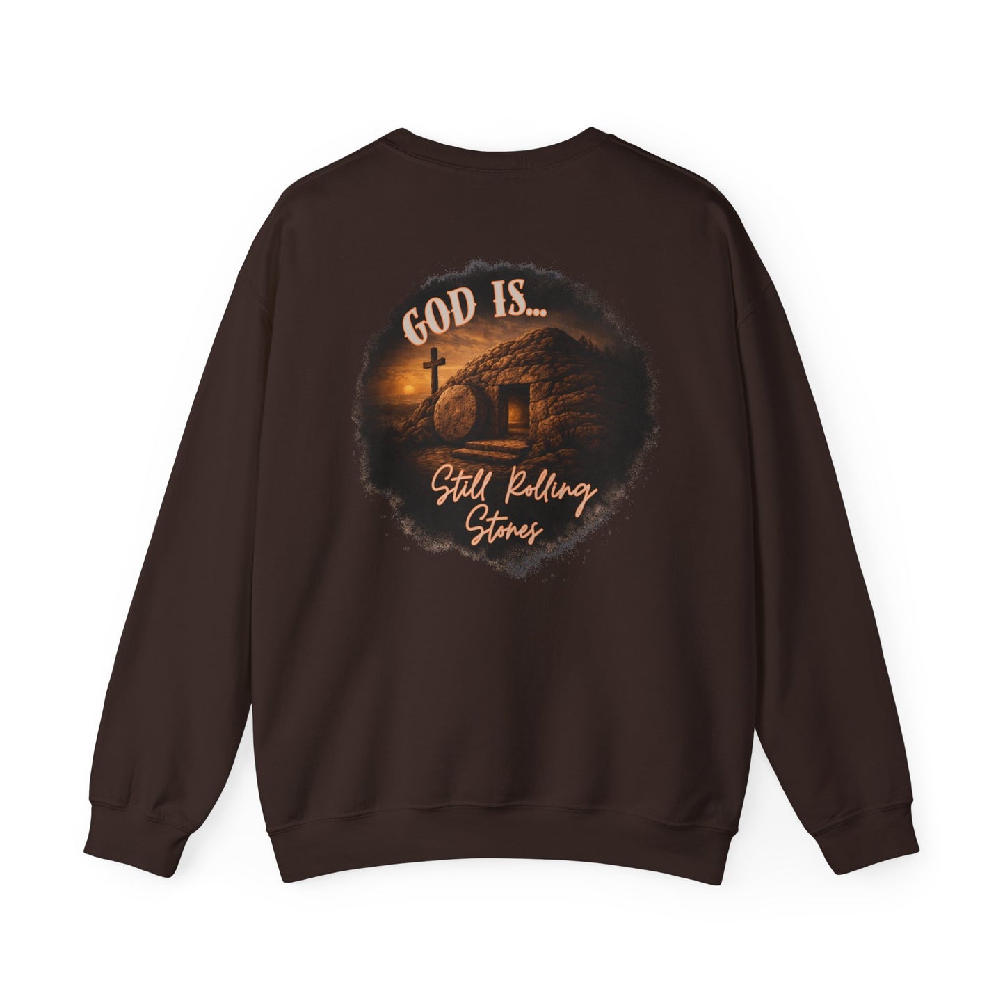 GOD IS STILL ROLLING STONES ADULT SWEATSHIRT