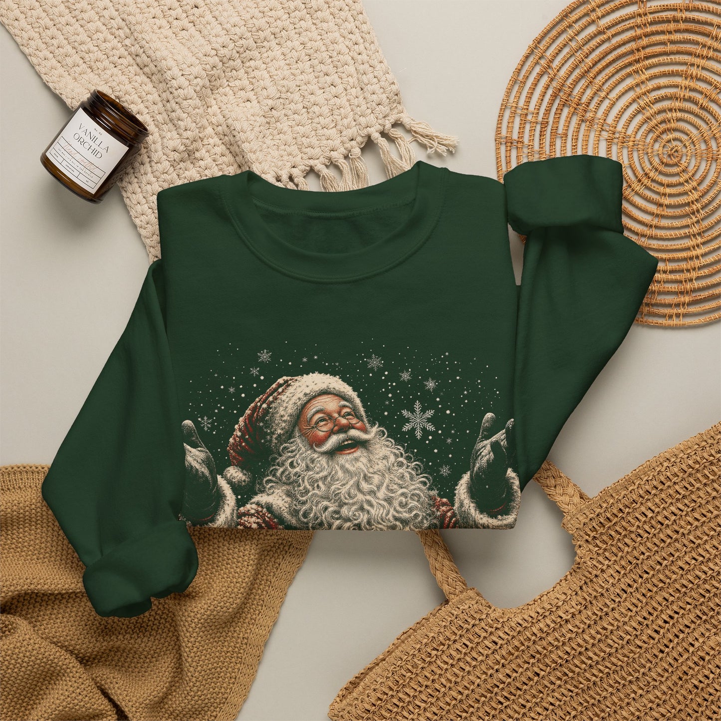GILDAN - Vintage Santa Christmas Crewneck Sweatshirt