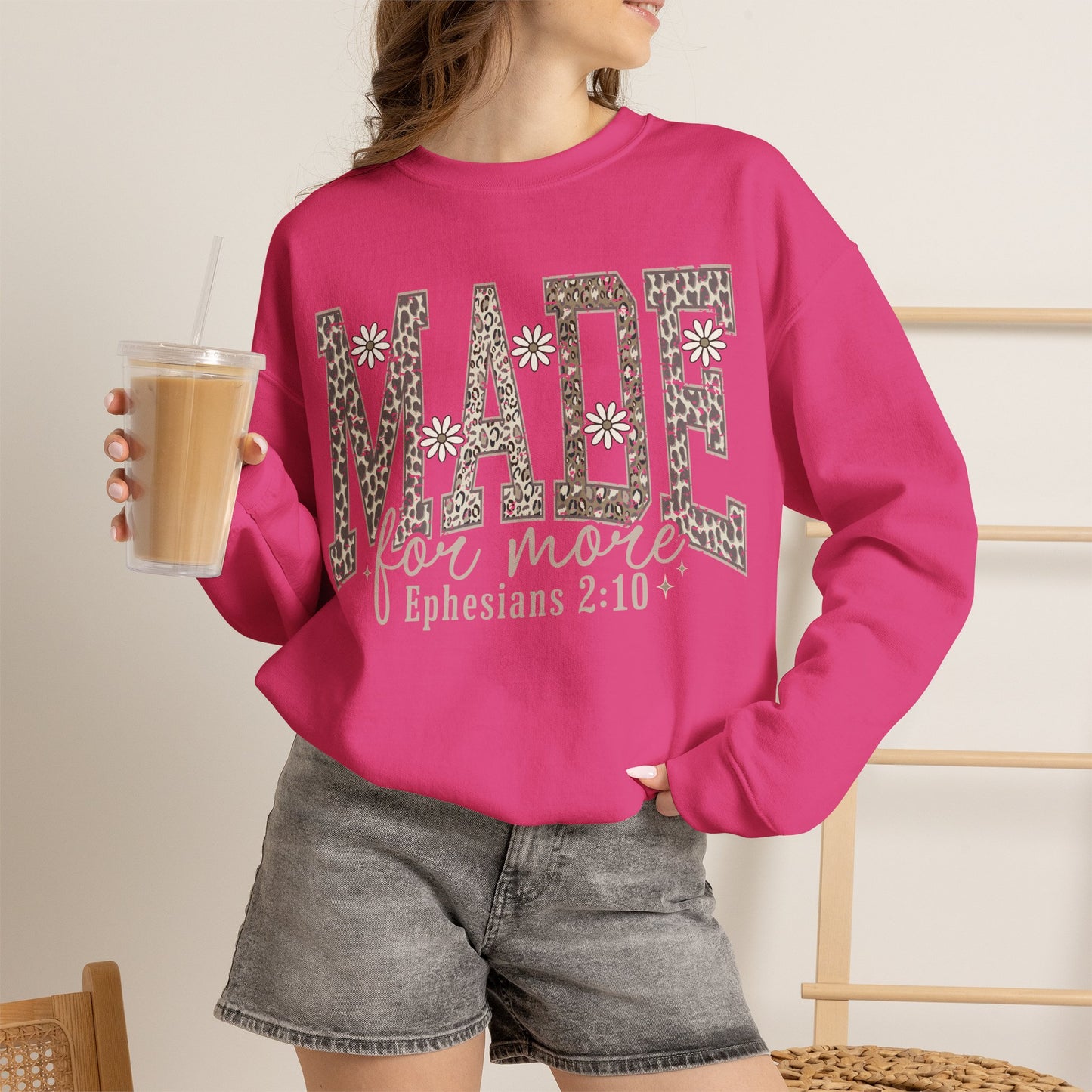GILDAN - Made for More Sweatshirt — Inspirational Ephesians 2:10 Christian Crewneck