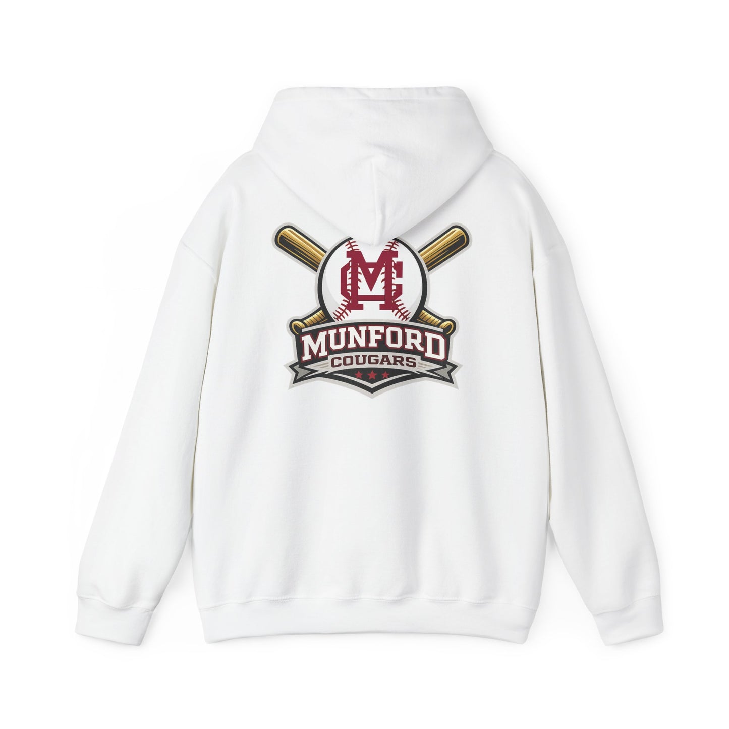 Munford Cougars Baseball Adult Hoodie | Munford M Logo Sweatshirt