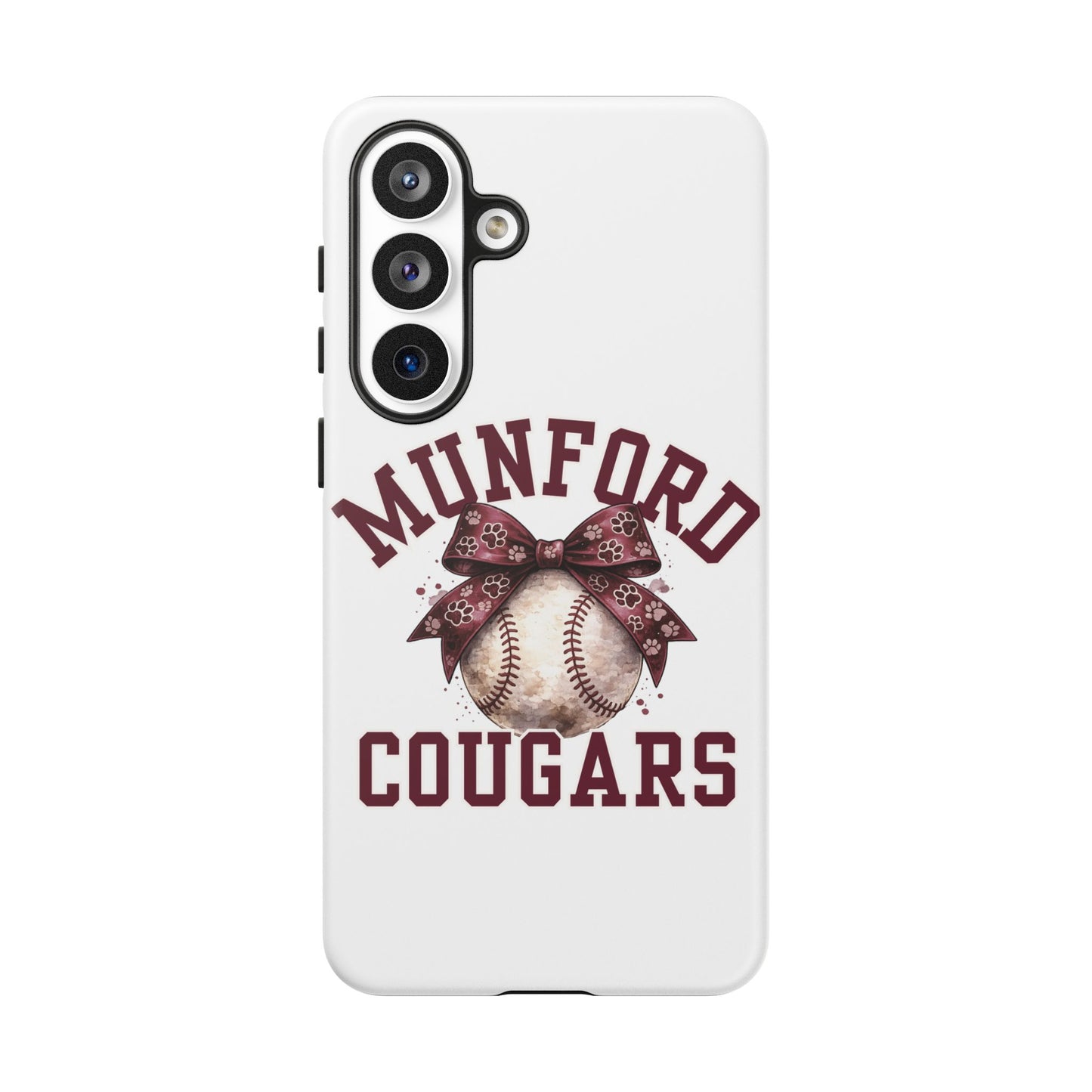 *** NEED TO PERSONALIZE THIS ? - DO NOT PURCHASE THIS ITEM - EMAIL ME @REFININGFAITHCOMPANY@GMAIL.COM - Munford Cougars Baseball Phone Case - Tough Cases Sports Team Phone Cover