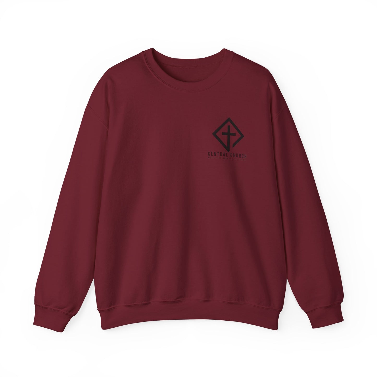 CENTRAL BAPTIST BLACK FONT ADULT SWEATSHIRT
