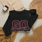 Crewneck Sweatshirt — "Go Cougars" Leopard Varsity School Spirit