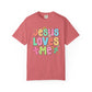 COMFORT COLORS - Jesus Loves Me T-Shirt — Colorful Retro Kids/Youth Faith Tee