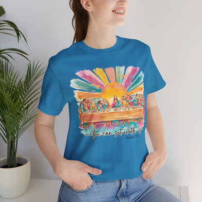BELLA CANVAS -  The Last Supper Tee — "You can sit with us" Christian Graphic T-Shirt