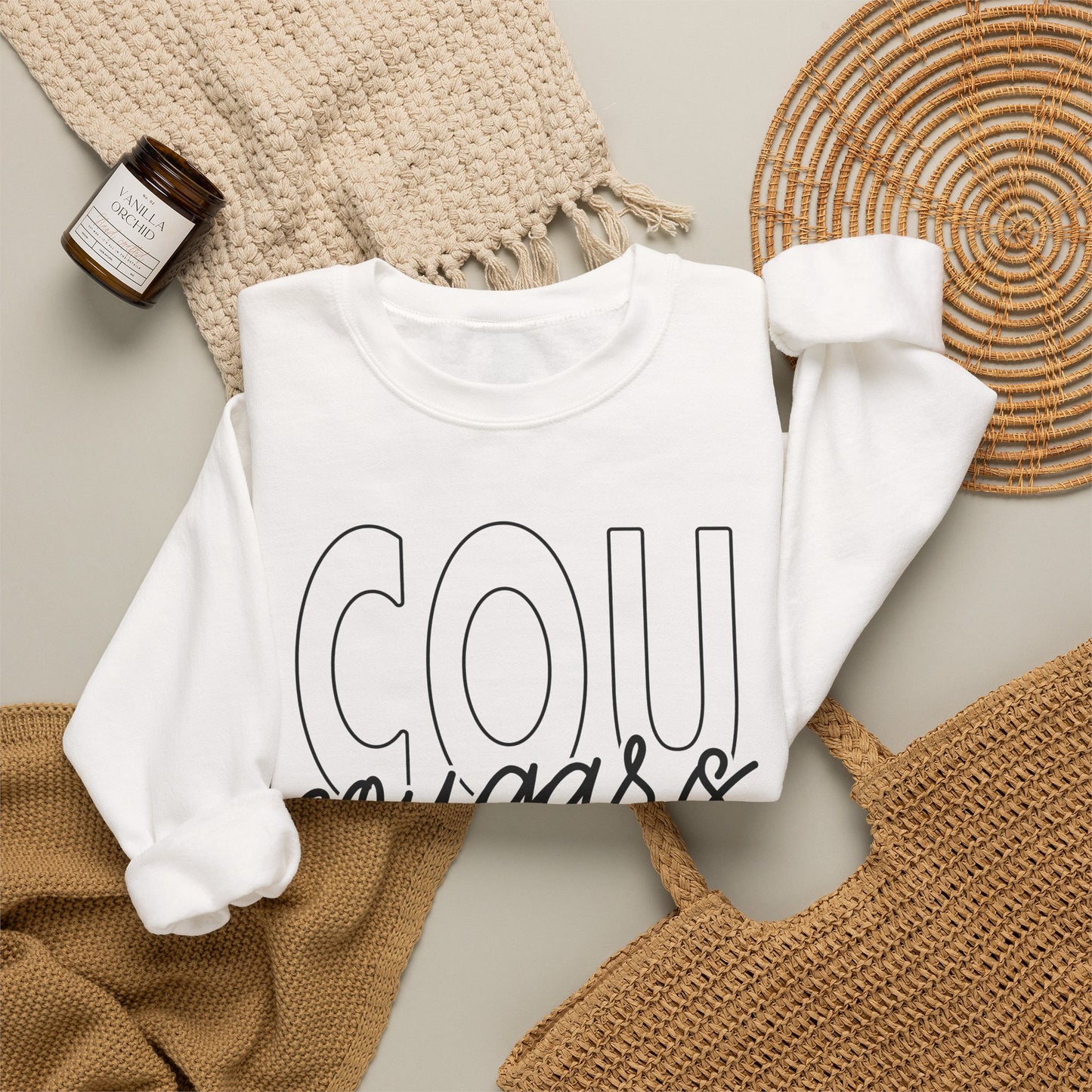GILDAN -Cougars Script Crewneck Sweatshirt