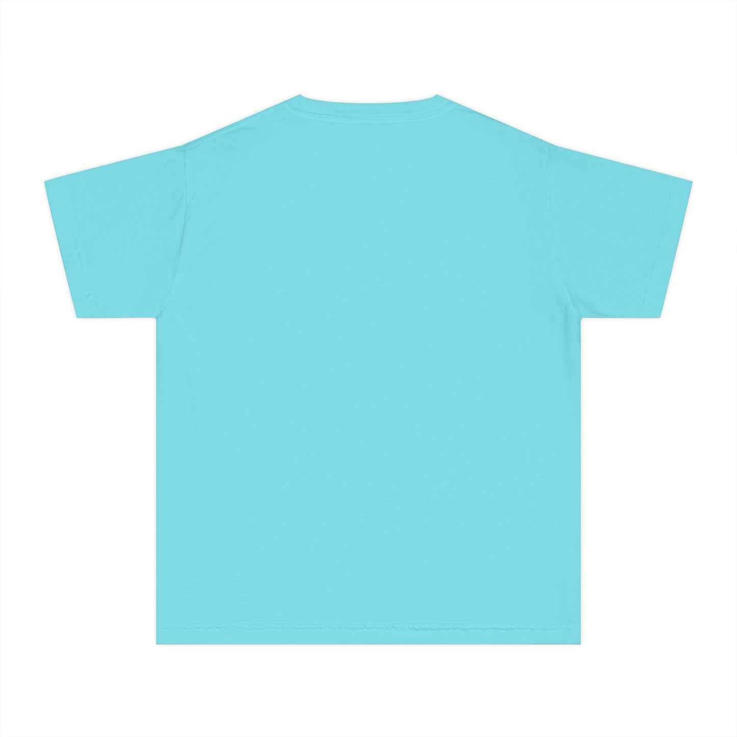 COMFORT COLORS - Easter Floral Bunny Youth Tee — 'Because He Lives'