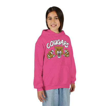 YOUTH COUGARS HOODIE WHITE FONT