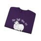 HE LEFT THE 99 WHITE FONT ADULT SWEATSHIRT