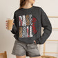 GILDAN - Baseball Leopard Print Crewneck Sweatshirt