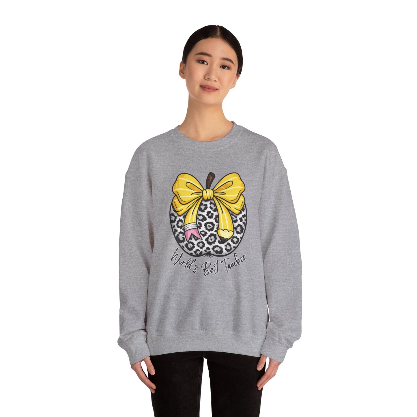 GILDAN - World's Best Teacher Unisex Heavy Blend™ Crewneck Sweatshirt