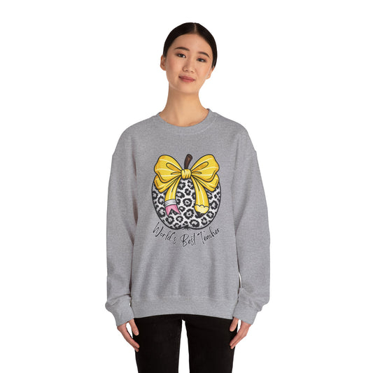 GILDAN - World's Best Teacher Unisex Heavy Blend™ Crewneck Sweatshirt