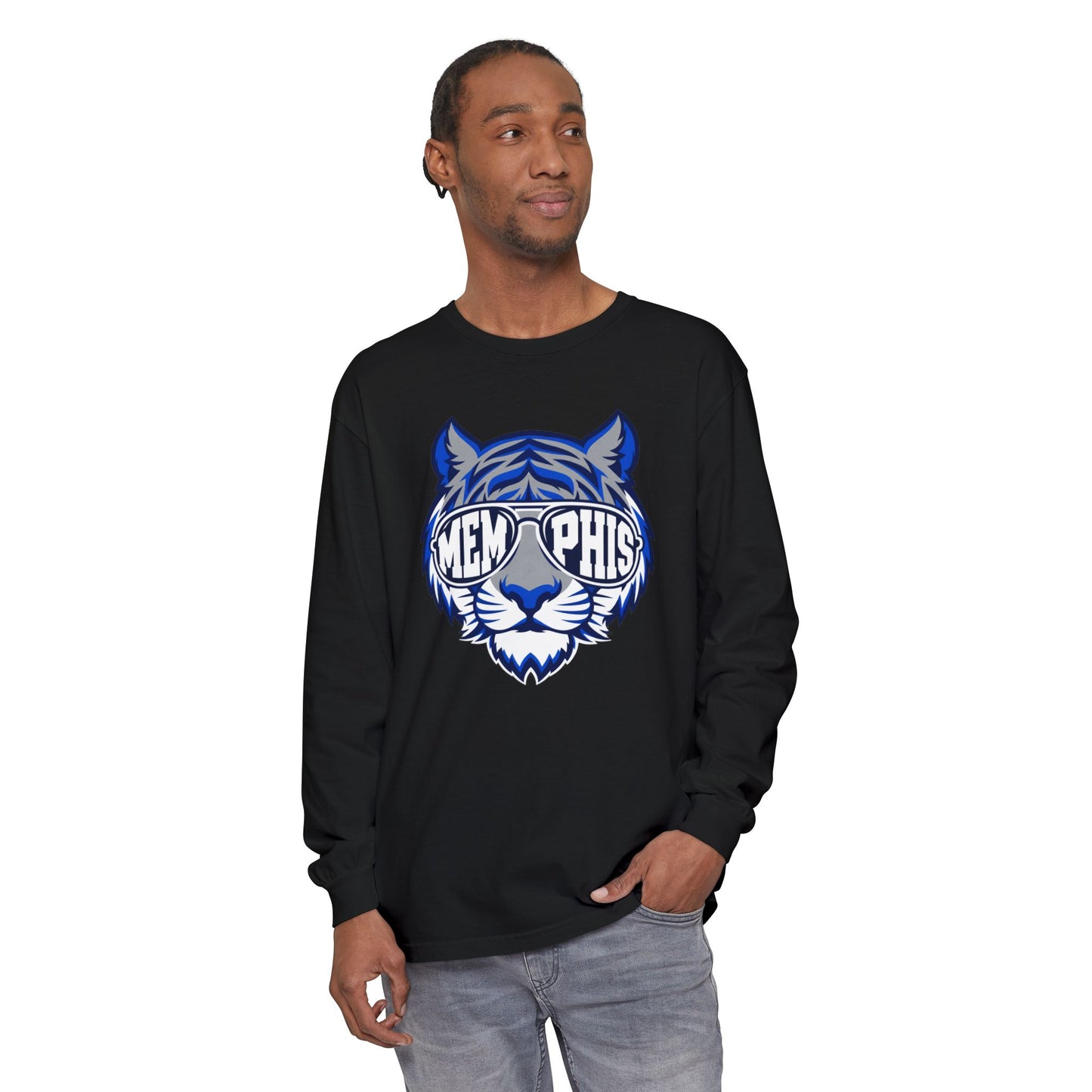 COMFORT COLORS - Memphis Tiger Sunglasses Long Sleeve Tee