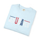 COMFORT COLORS - USA Minimalist Flag T-Shirt — Patriotic Red & Blue Graphic Tee