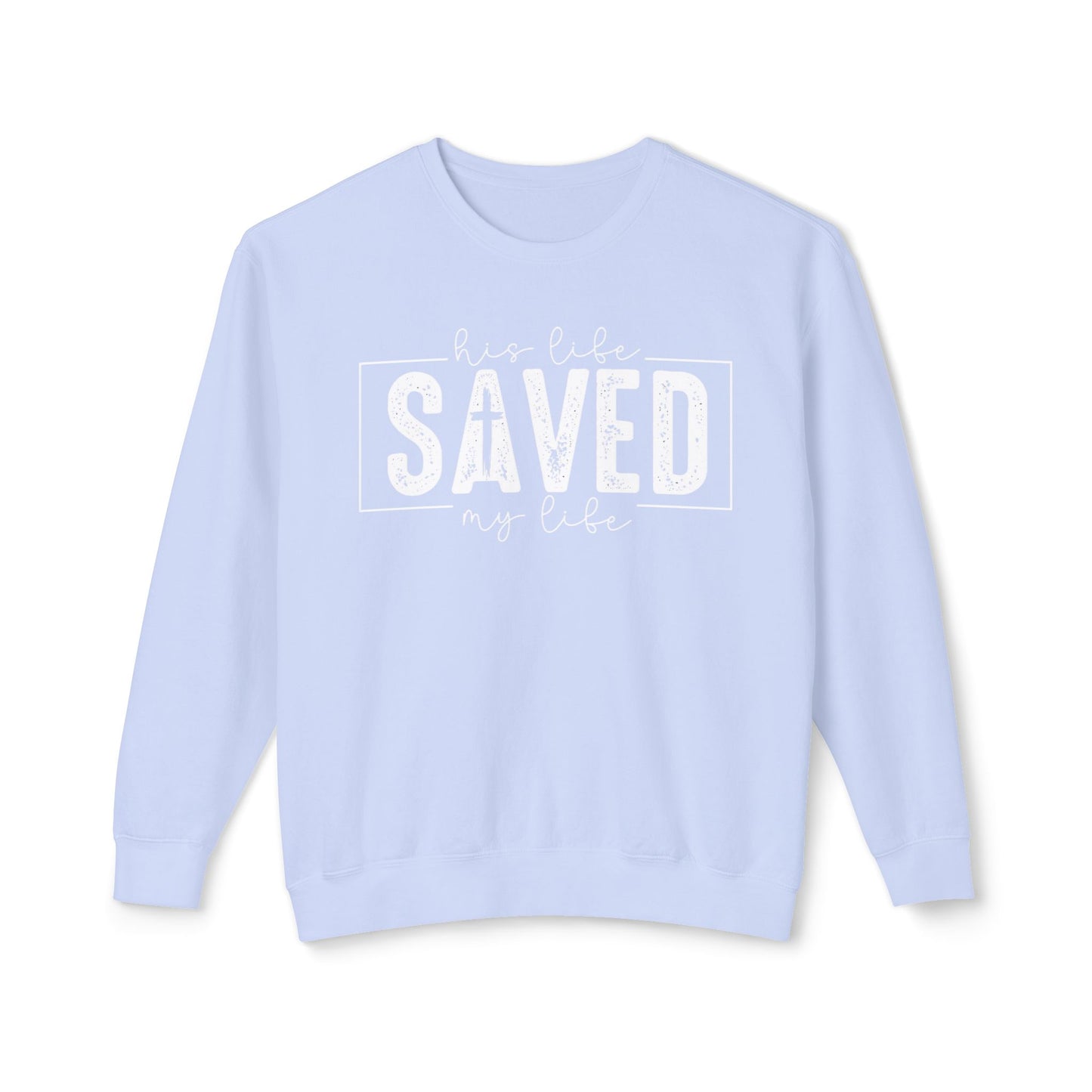 COMFORT COLORS - Saved By Grace Sweatshirt — Christian Inspirational Crewneck