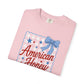COMFORT COLORS - American Honey Graphic T-Shirt — Retro Patriotic Stars & Bows