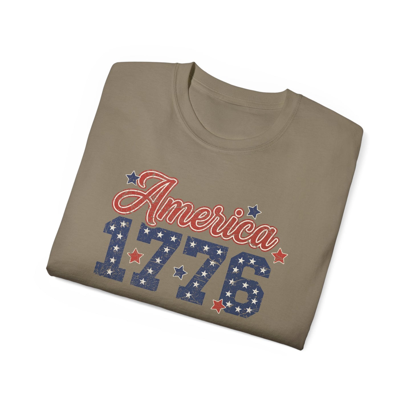 America 1776 Patriotic T-Shirt — Fourth of July USA Stars & Stripes Tee