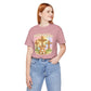 BELLA  CANVAS - Easter Bunny Kneeling at Crosses T‑Shirt — Christian Easter Faith Tee