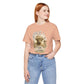 Christian Cow Graphic Tee - "Don't Follow the Herd, Follow the Word" Floral Cross T-Shirt