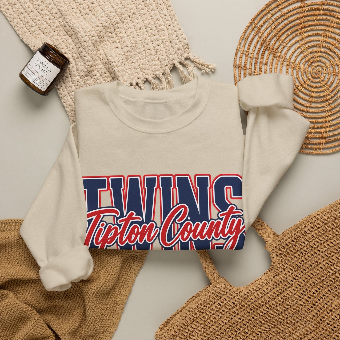 GILDAN - Crewneck Sweatshirt - Tipton County Twins Retro Logo