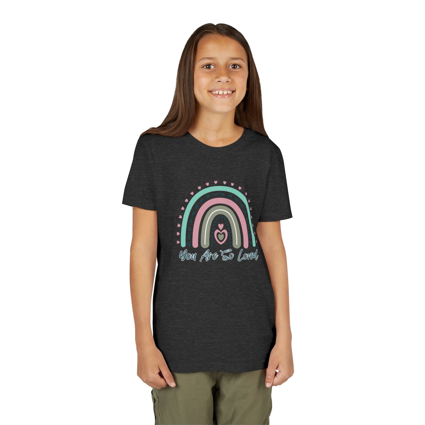 BELLA CANVAS-Youth Tee — Pastel Rainbow “You Are So Loved” Kids T‑Shirt