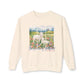 COMFORT COLORS - Shepherd Lamb Crewneck Sweatshirt — "Thou Wilt Keep Him in Perfect Peace" Floral Lamb Design