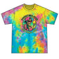 Overstimulated Softball Mom Tie-Dye Tee — Neon Crystal Green