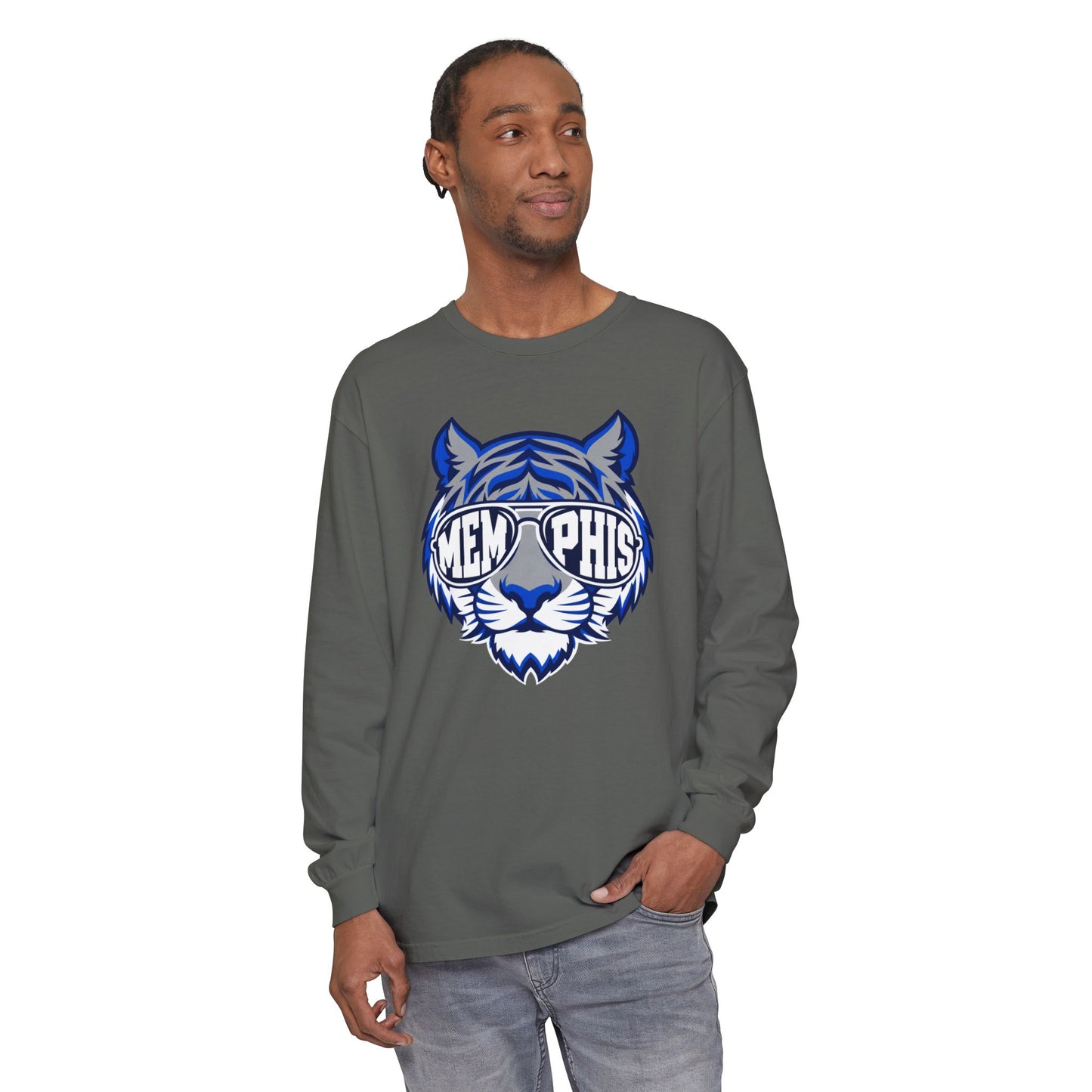 COMFORT COLORS - Memphis Tiger Sunglasses Long Sleeve Tee