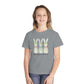 COMFORT COLORS - Easter Floral Bunny Youth Tee — 'Because He Lives'