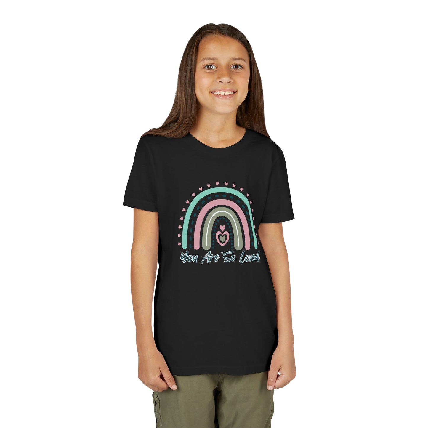 BELLA CANVAS-Youth Tee — Pastel Rainbow “You Are So Loved” Kids T‑Shirt