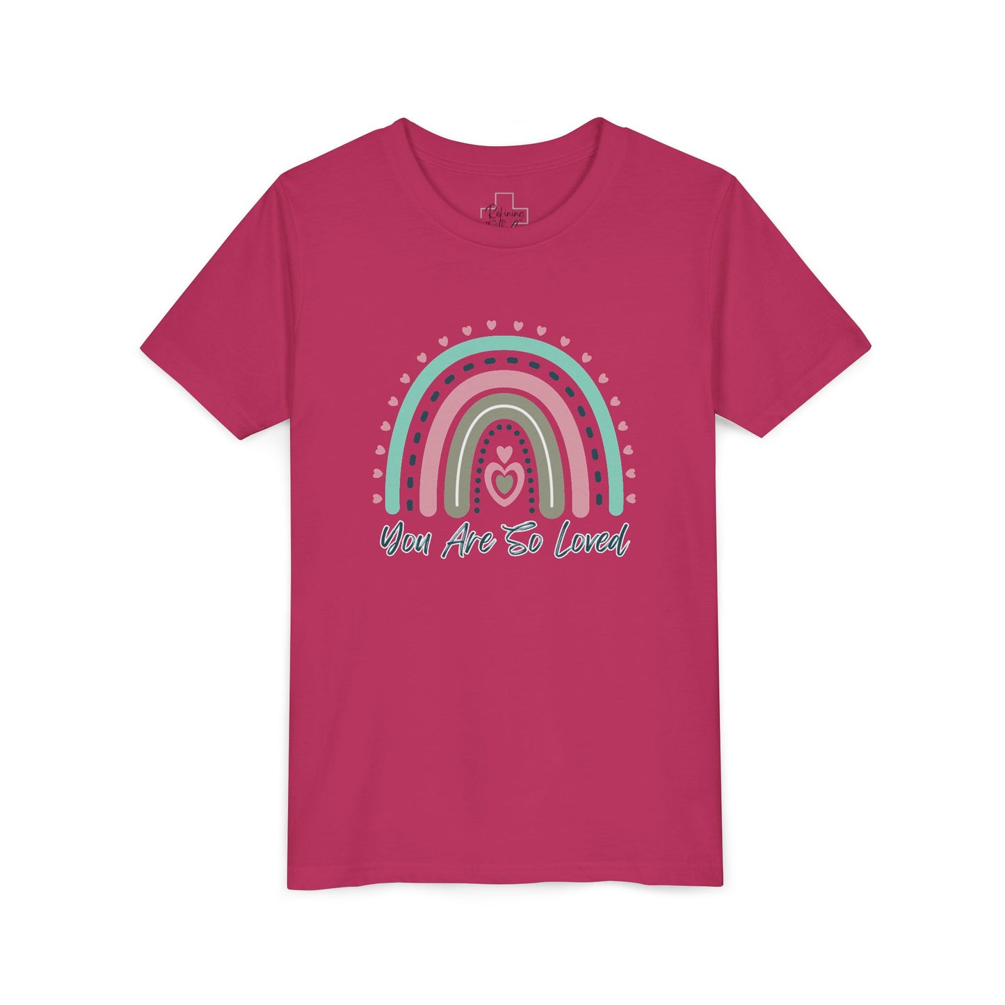 BELLA CANVAS-Youth Tee — Pastel Rainbow “You Are So Loved” Kids T‑Shirt