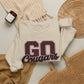 Crewneck Sweatshirt — "Go Cougars" Leopard Varsity School Spirit