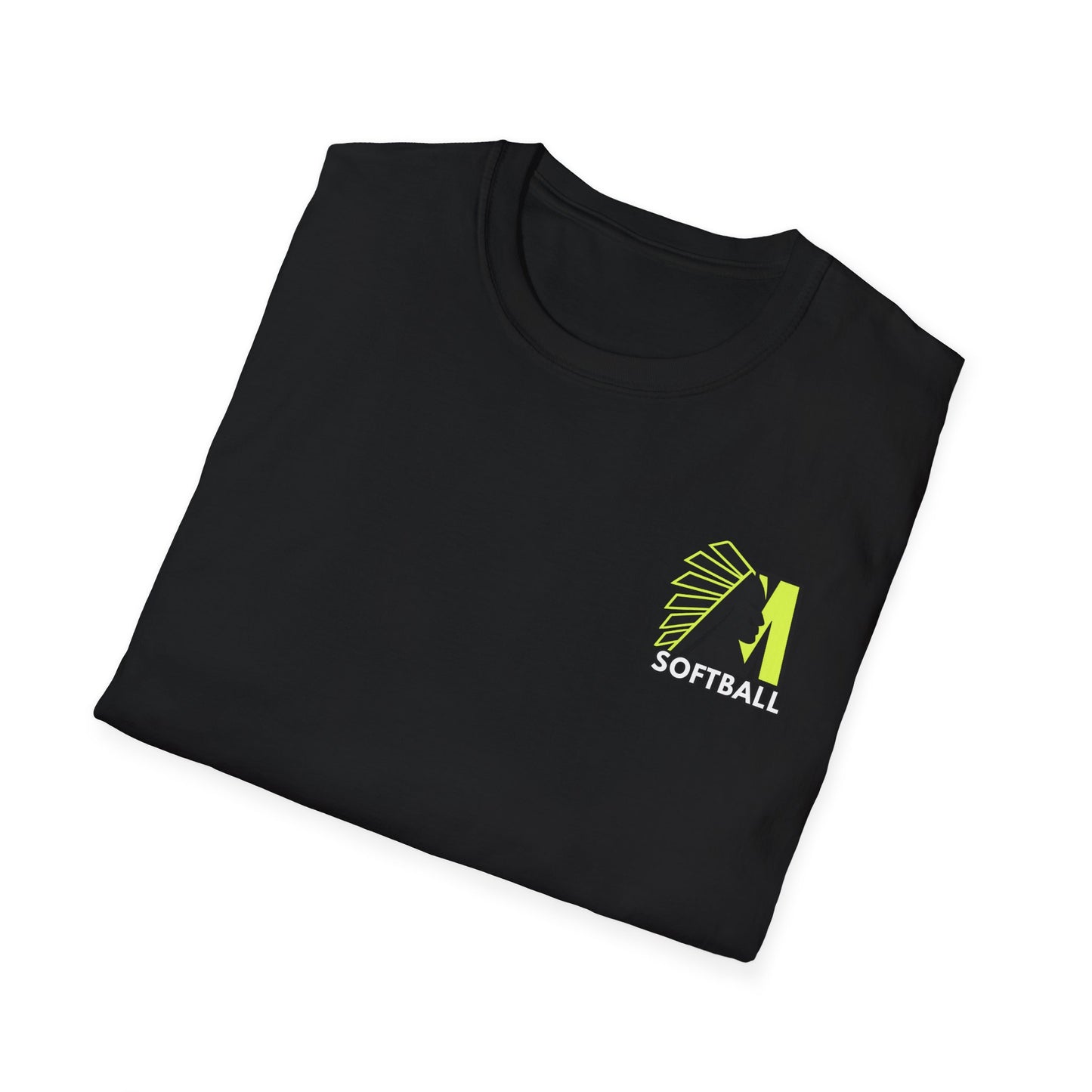** PERSONALIZE IT ** Customized Softball Player Backprint T-Shirt With Front Team Logo