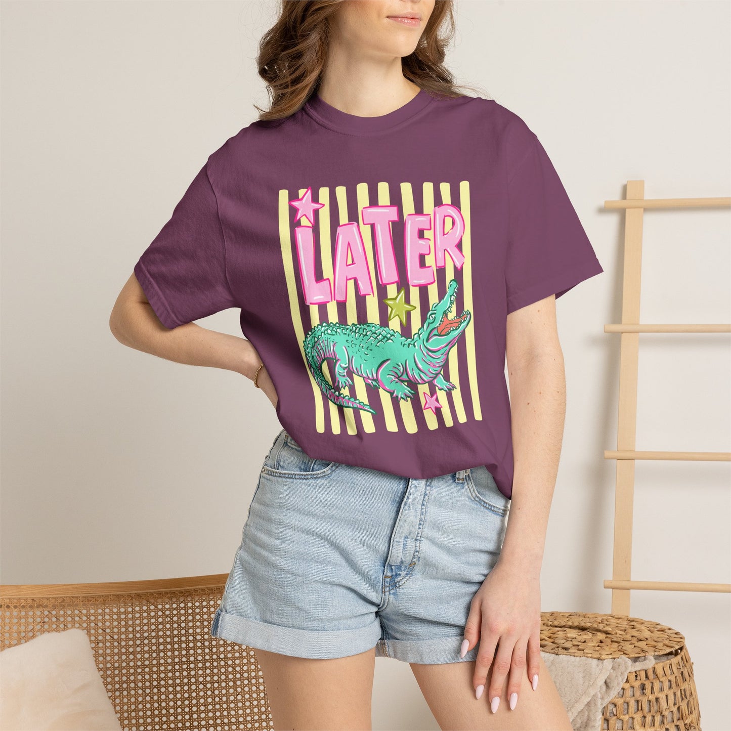 Later Alligator Graphic T-Shirt — "Later" Front / "After While" Back