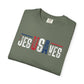 COMFORT COLORS - USA Minimalist Flag T-Shirt — Patriotic Red & Blue Graphic Tee