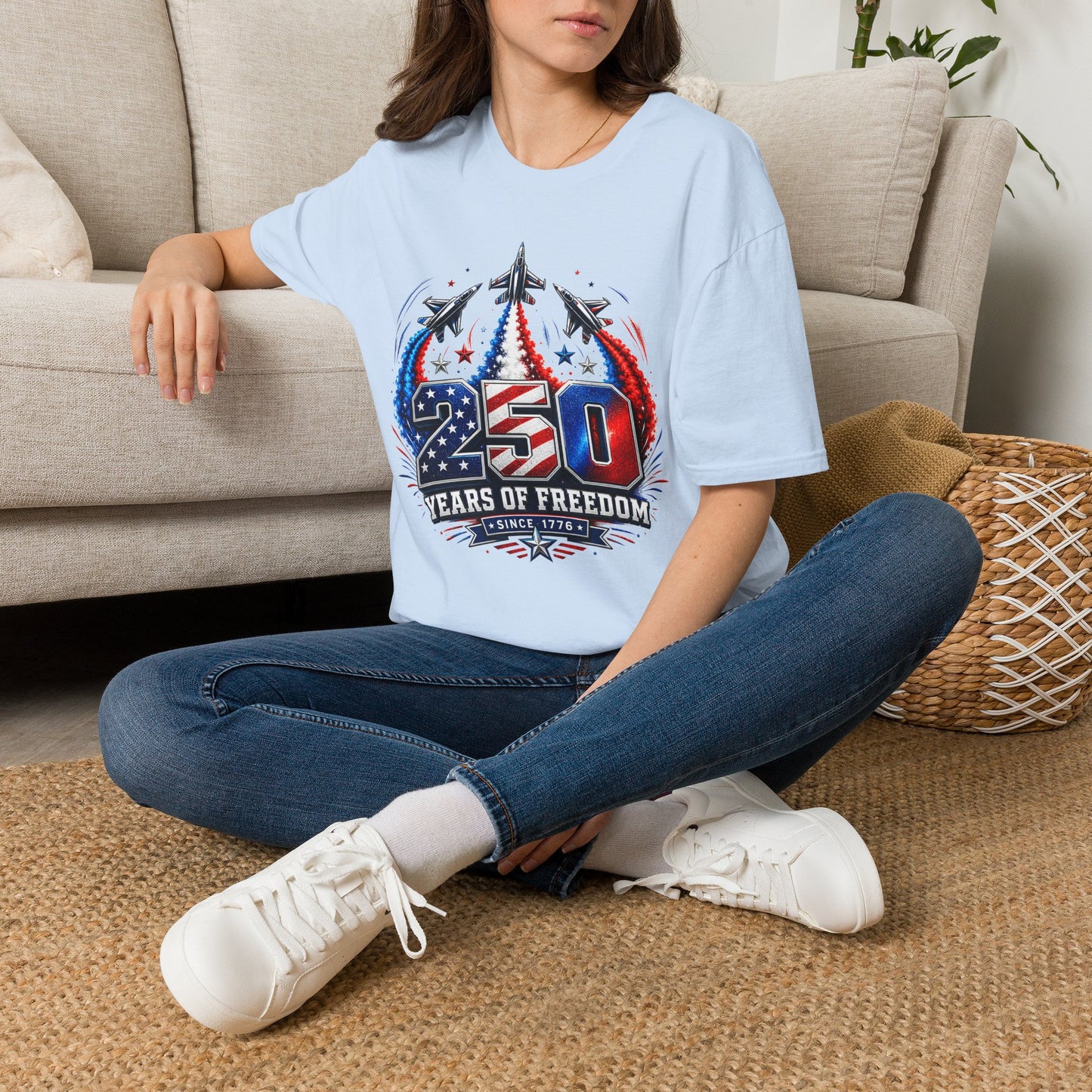 GILDAN - 250 Years of Freedom T-Shirt — Patriotic Jet Tribute