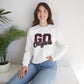 Crewneck Sweatshirt — "Go Cougars" Leopard Varsity School Spirit