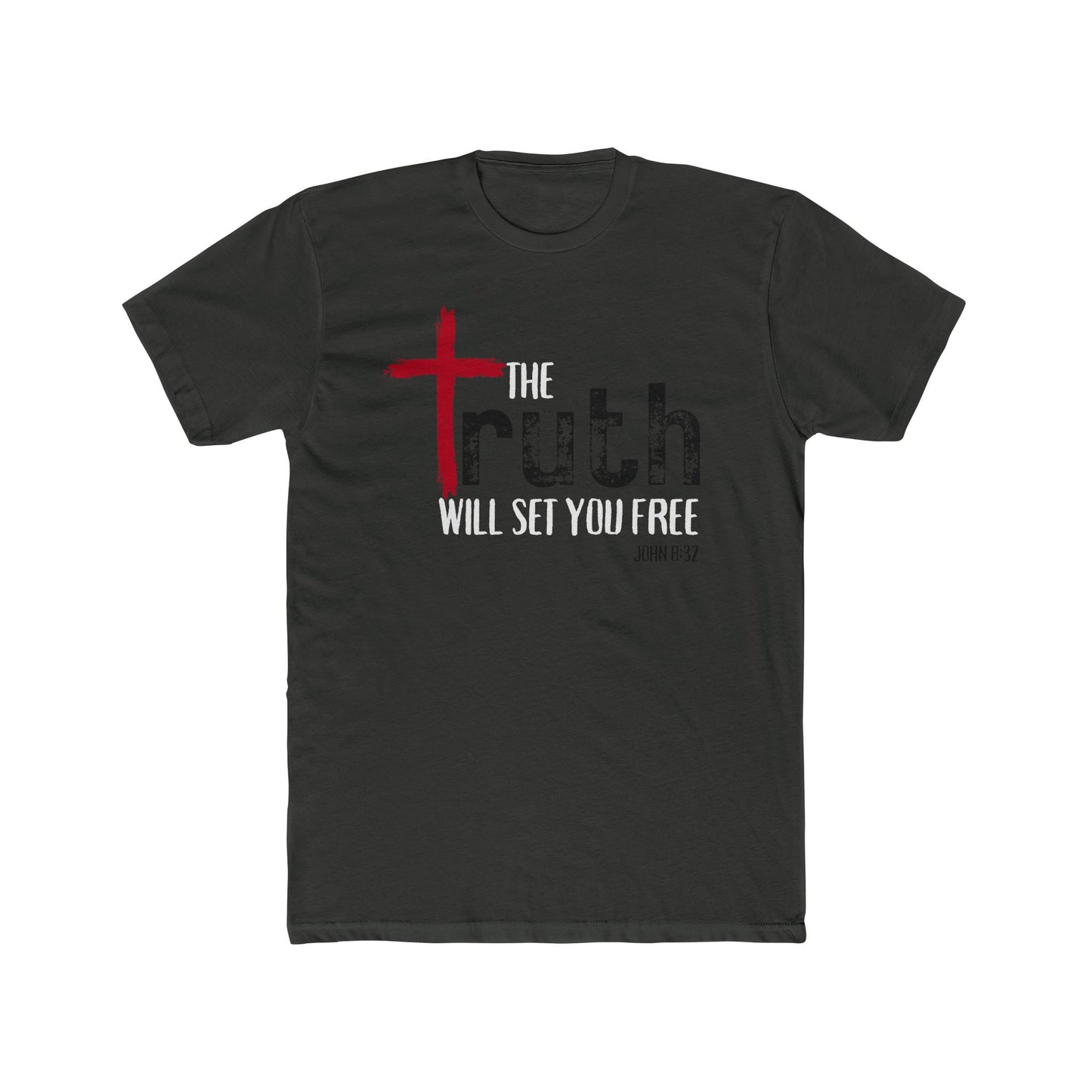 Faith 'Truth' T-Shirt — Christian Cross Graphic Tee (John 8:32)