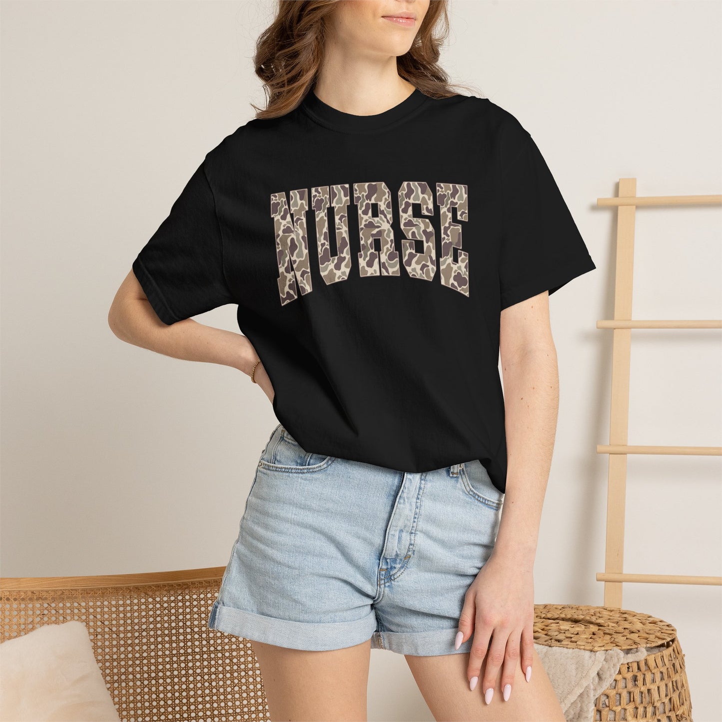 COMFORT COLORS - Nurse Camo Arch T-Shirt — Medical Scrub-Inspired Tee for Nurses