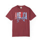 COMFORT COLORS  - America Graphic T-Shirt – Patriotic Red White Blue Tee with Ribbon