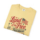 COMFORT COLORS - Land of the Free Because of the Brave T-Shirt — Patriotic Statue of Liberty Graphic Tee