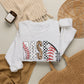 GILDAN - Baseball Leopard Print Crewneck Sweatshirt