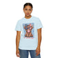 COMFORT COLORS - All American Girl T-Shirt — Patriotic Cow Pup Graphic Tee
