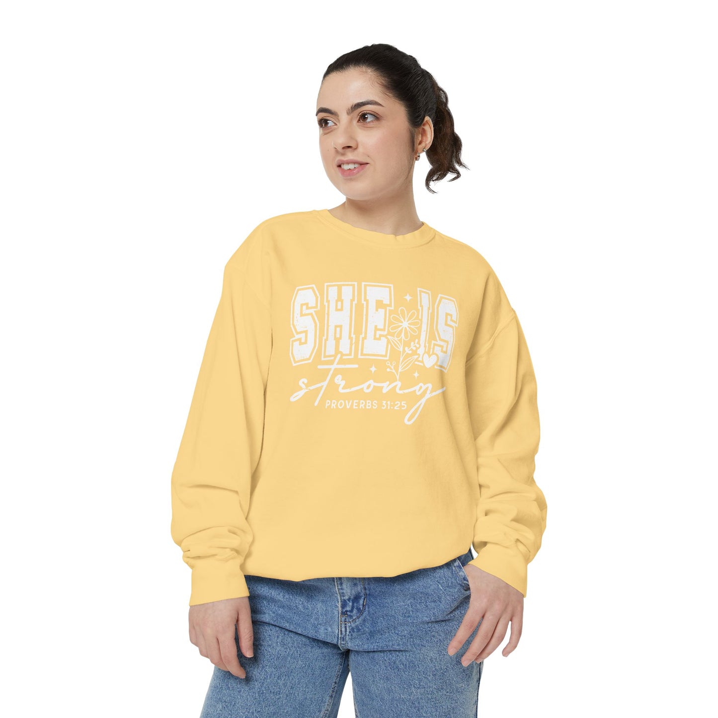 COMFORT COLORS - Classic White Sweatshirt — Garment-Dyed Cozy Crewneck