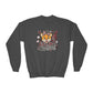 GILDAN - Youth Crewneck Sweatshirt — Cheerleader Tiger Mascot "Let's Go Cougars"