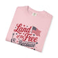 COMFORT COLORS - Land of the Free Because of the Brave T-Shirt — Patriotic Statue of Liberty Graphic Tee