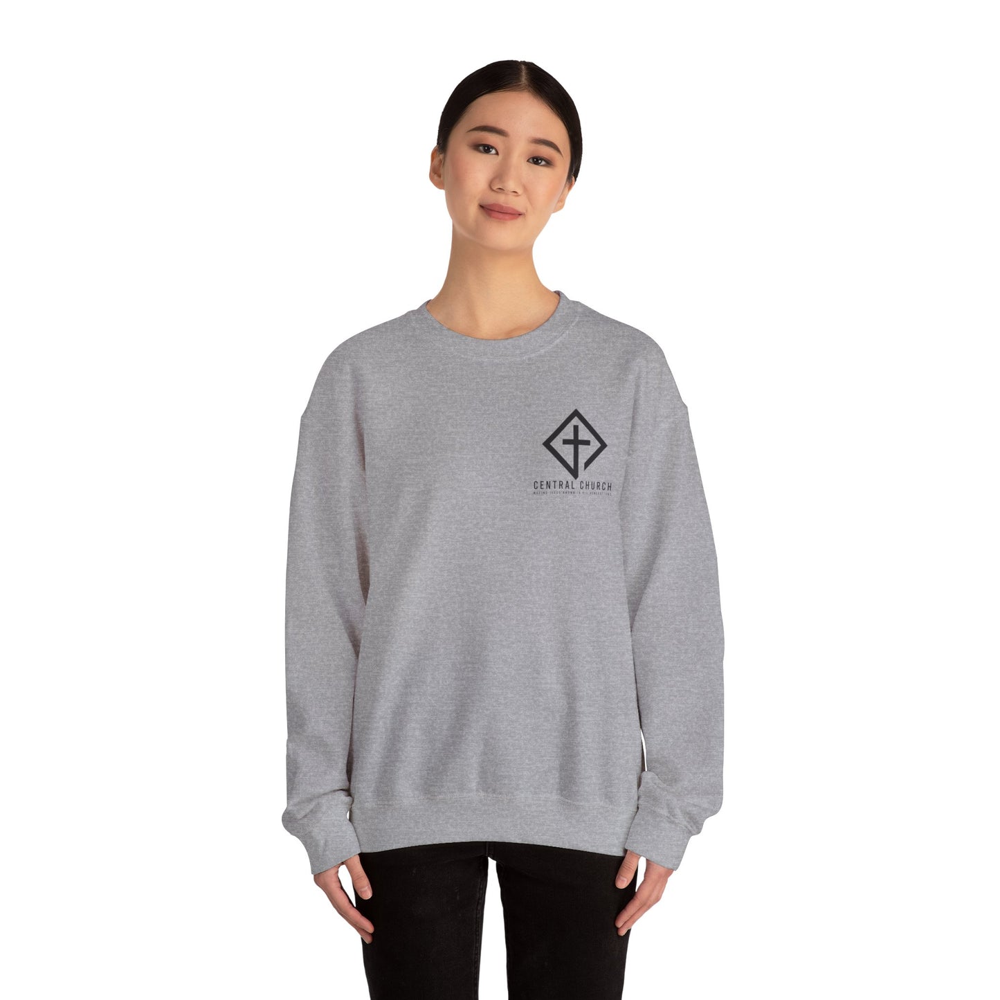 CENTRAL BAPTIST BLACK FONT ADULT SWEATSHIRT
